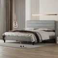 King Size Bed Frame Light Gray Z4239