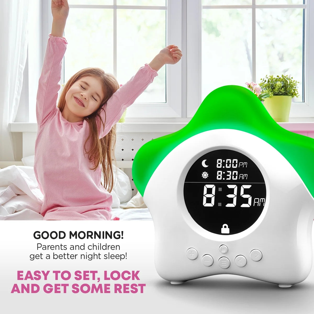 Toddler Sleep Training Clock, Night Light & Alarm Clock G382132