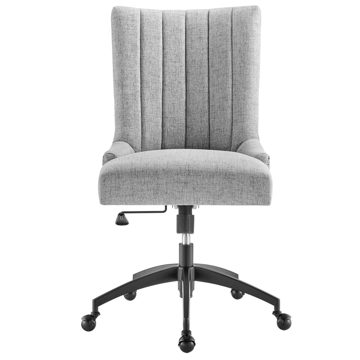 Black Light Gray Tufted Fabric Office Chair K631