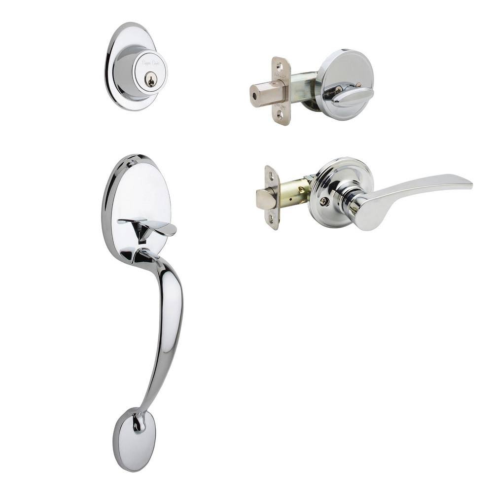 Polished Stainless Left Handleset with Lever I164358