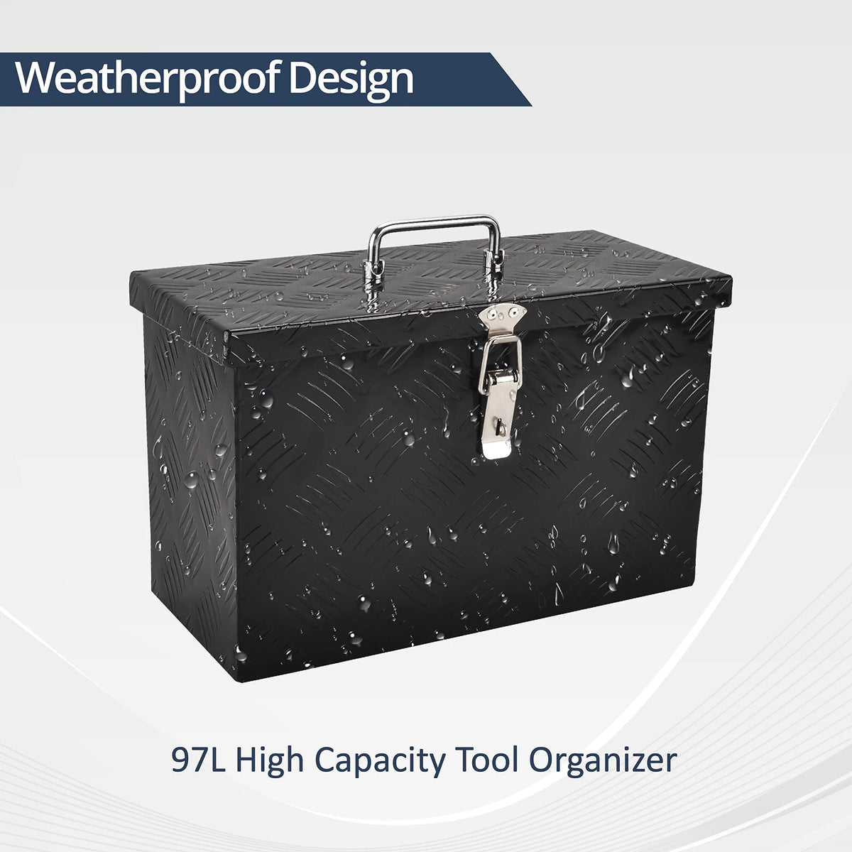 16 Inch Aluminum Pickup Tool Box Black K2387
