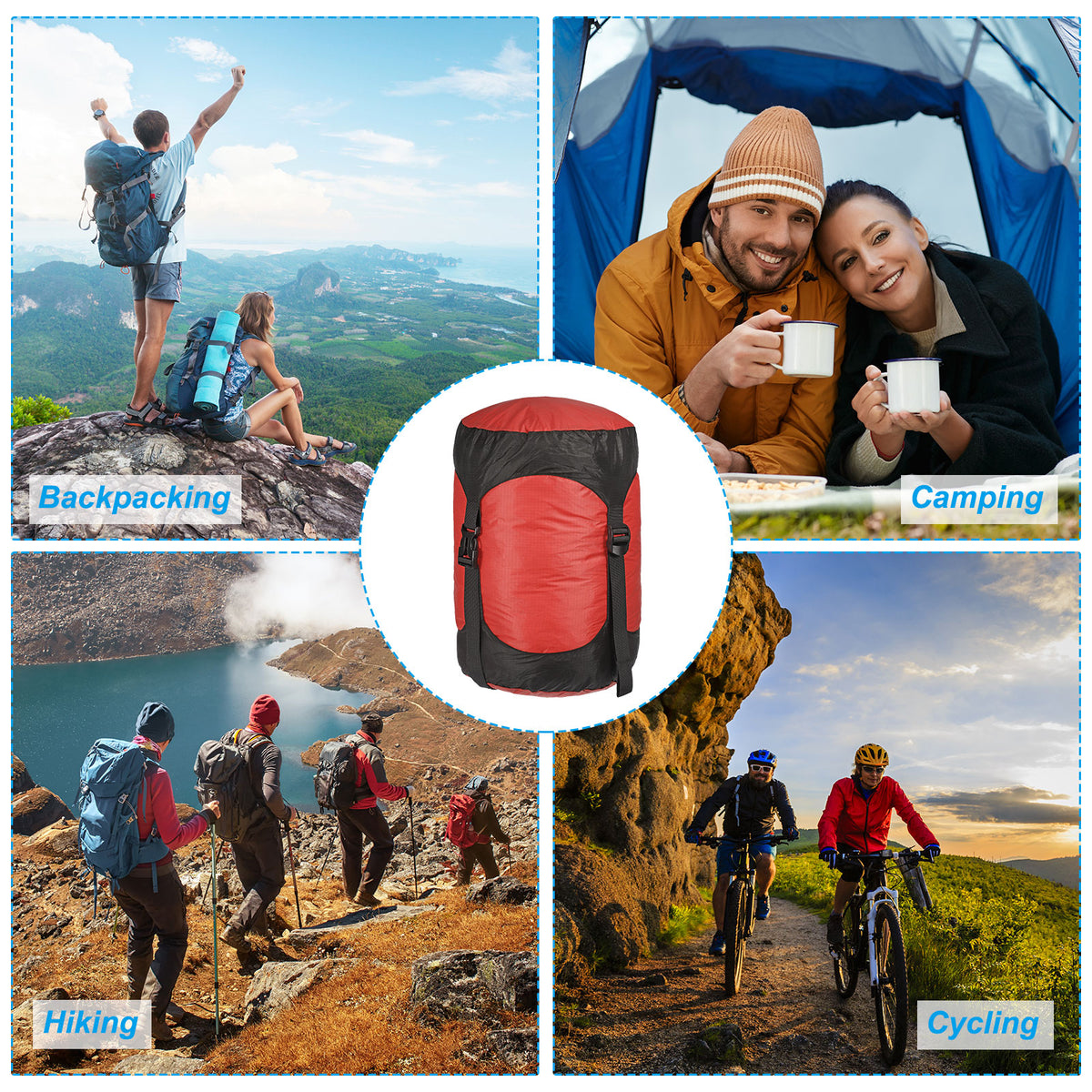 Red 25L Waterproof Compression Stuff Sack I7059