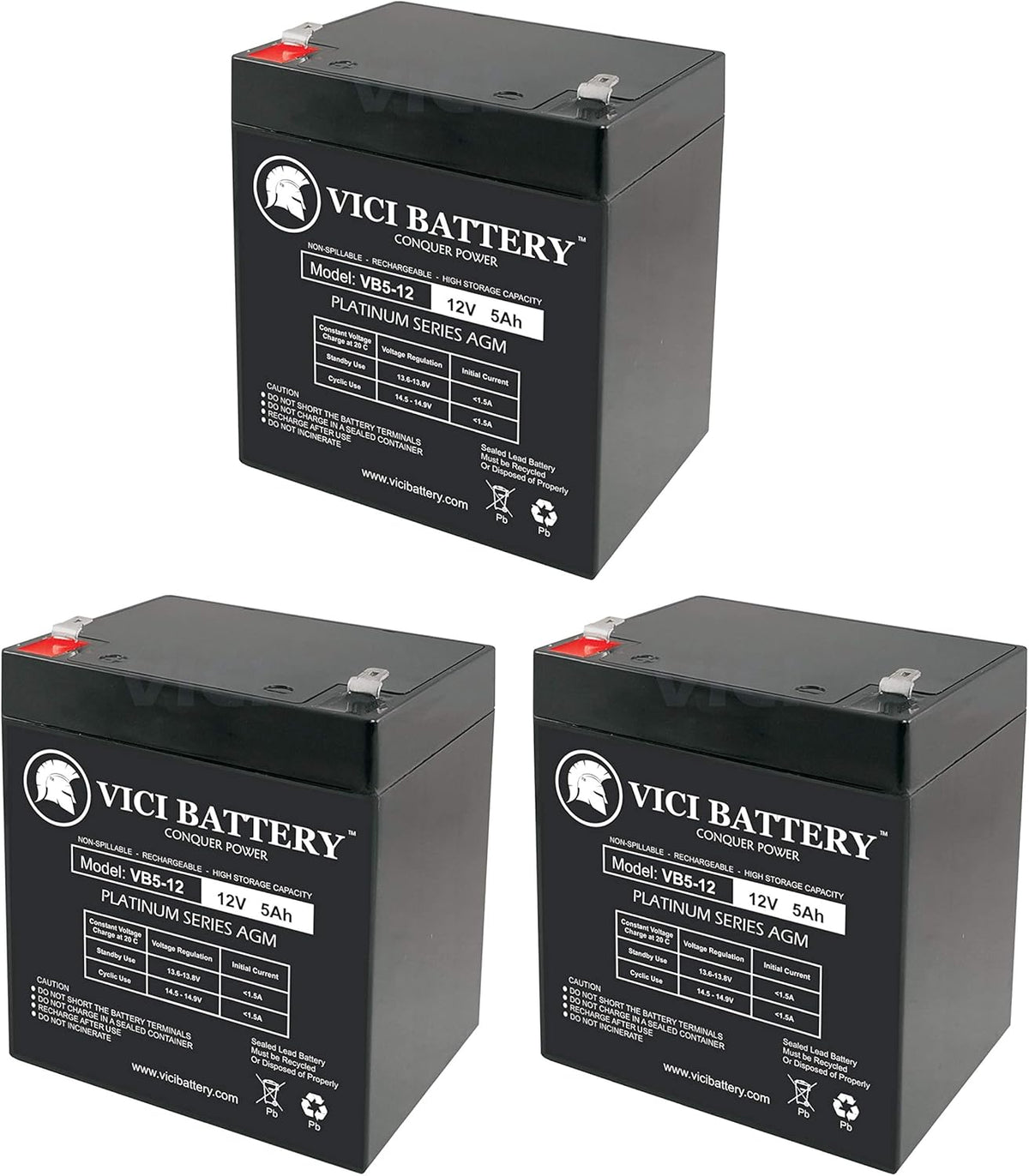 12V 5AH SLA Battery 3 Pack M756