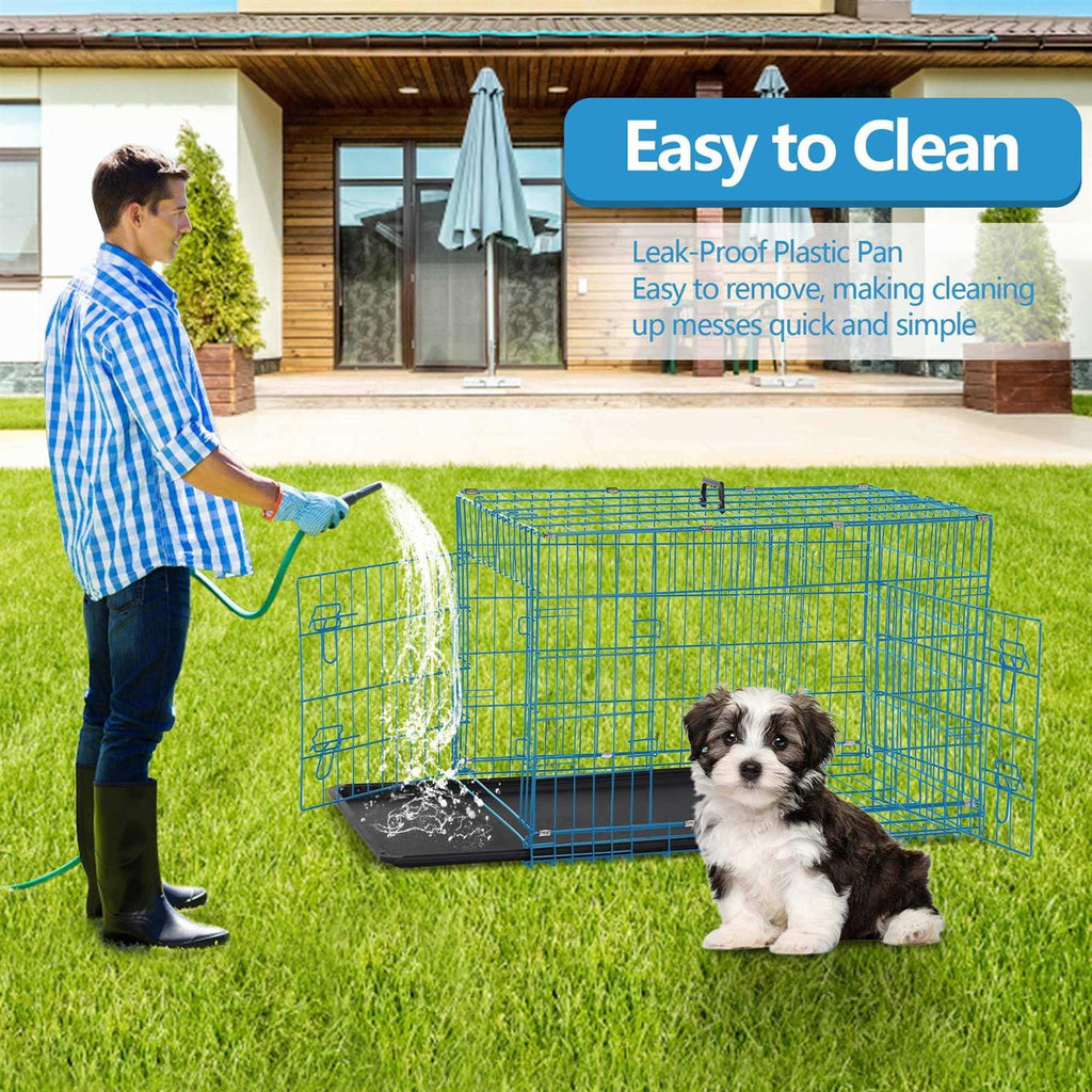 Folding Dog Cage Double Door G29493