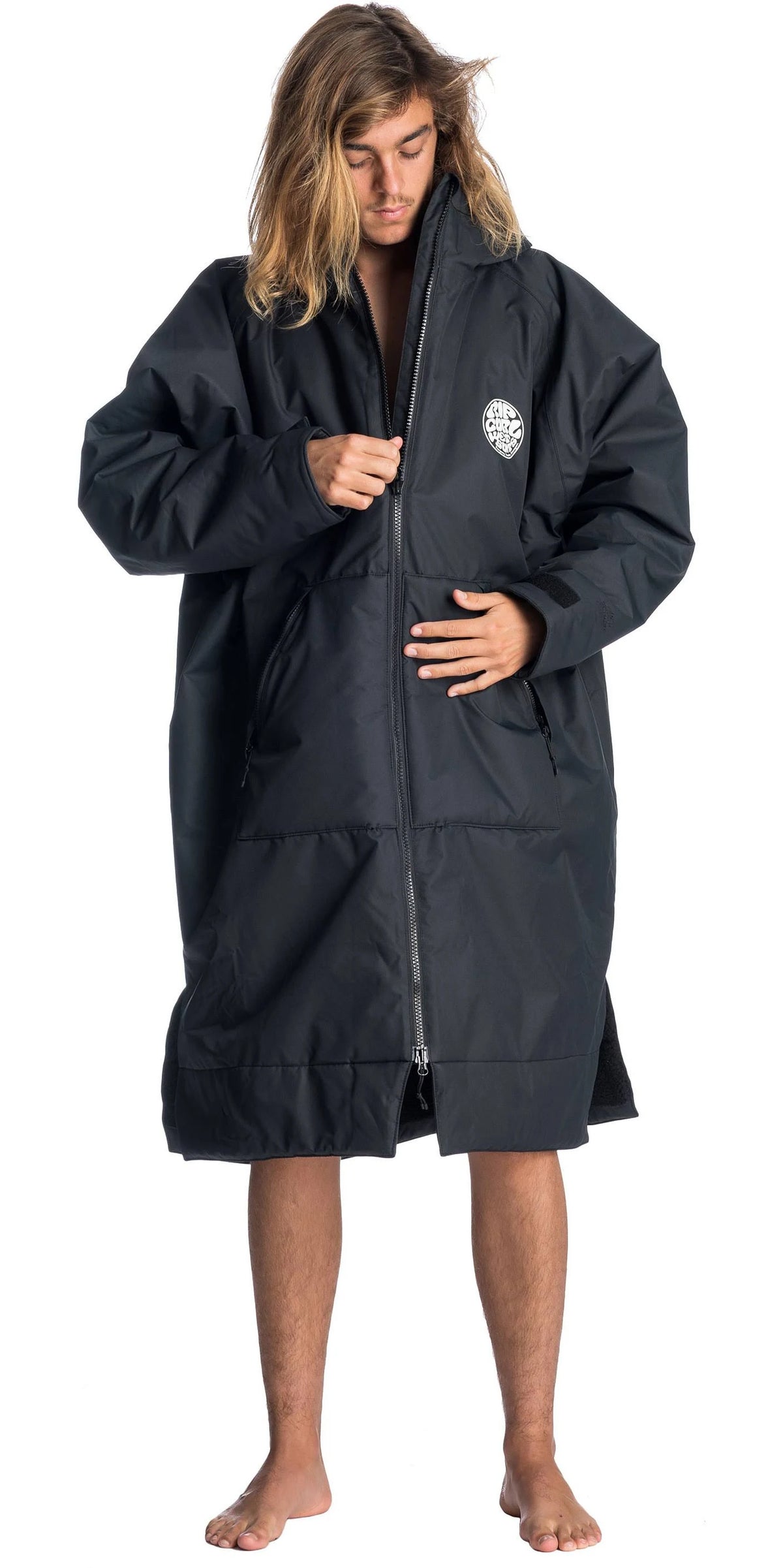 Black Winter Surf Poncho R70591