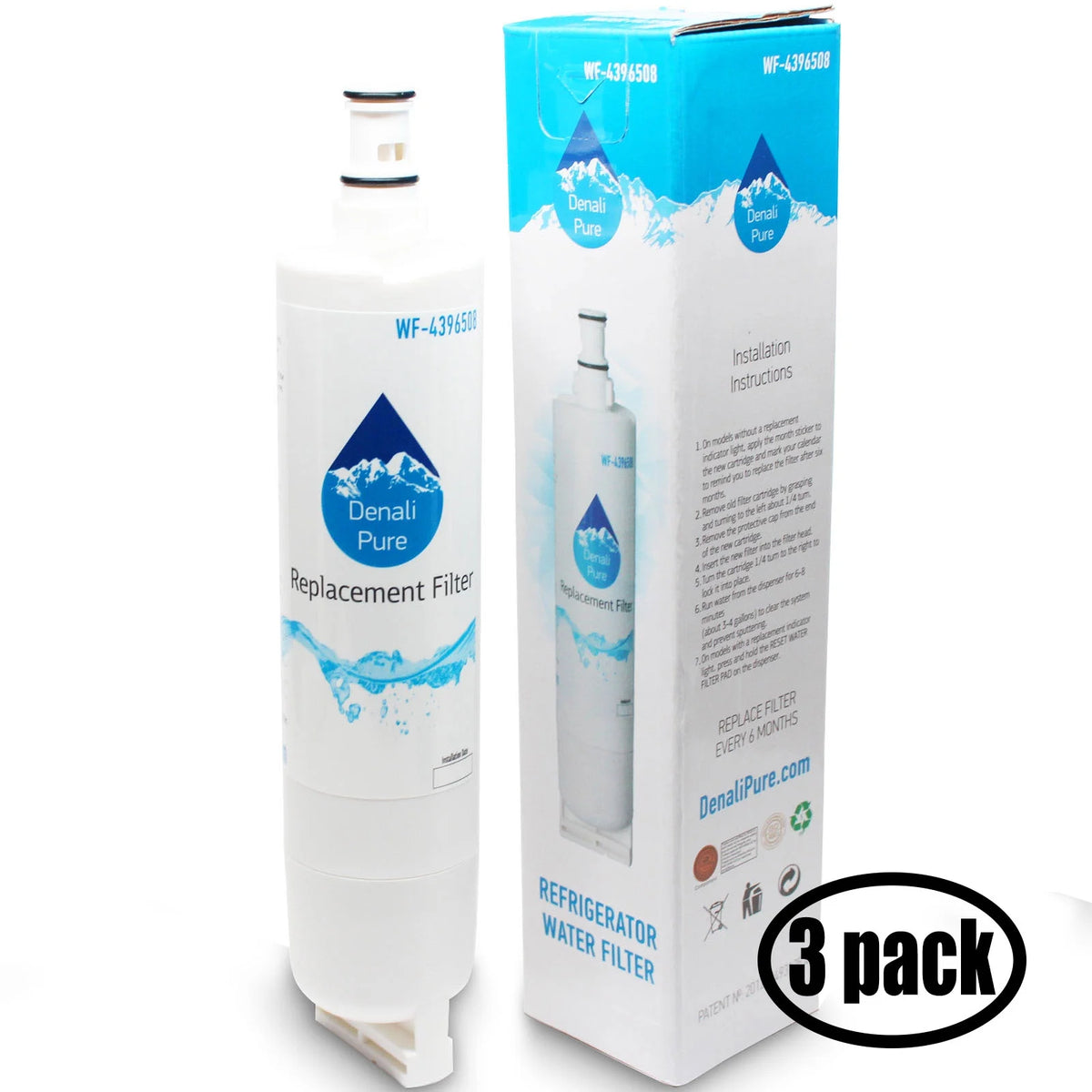 3-Pack Replacement Refrigerator Water Filter Cartridge X117159