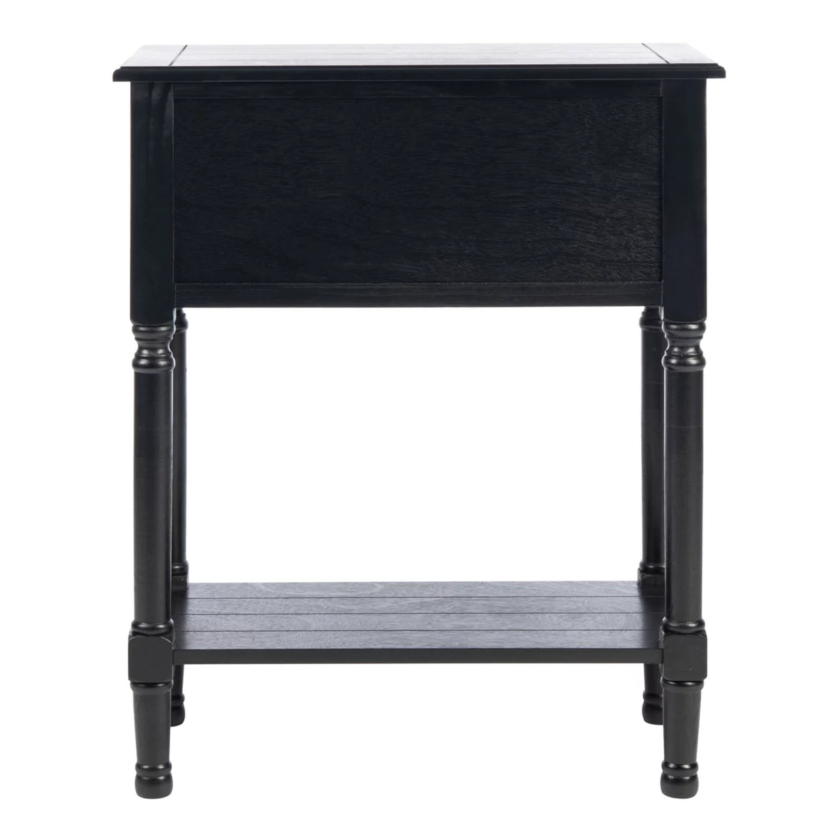 Black 3 Drawer Wood Console Table M37391