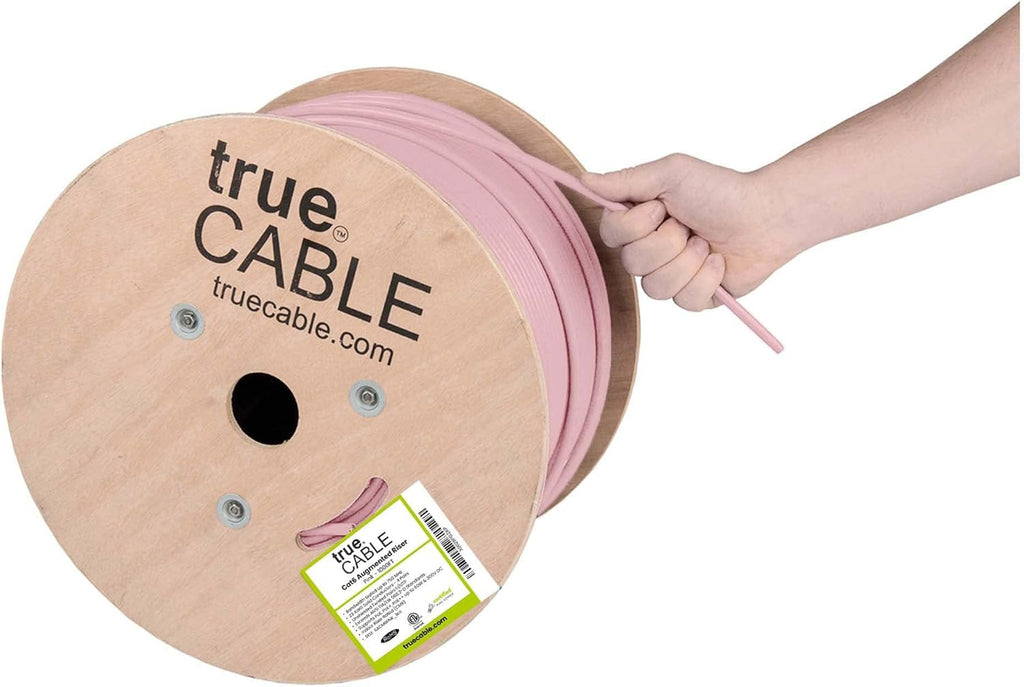 1000ft Red 23AWG 4 Pair Solid Bare Copper Bulk Ethernet Cable D628088