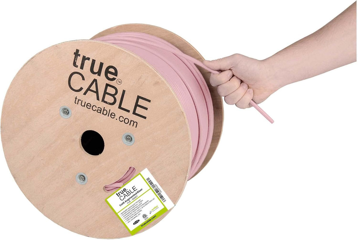 1000ft Red 23AWG 4 Pair Solid Bare Copper Bulk Ethernet Cable D628088