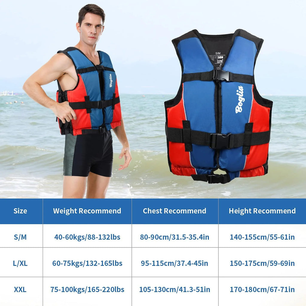 Adults Life Jacket and Vest with Adjustable Safety Strap Y7629