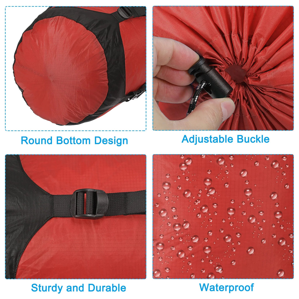 Red 25L Waterproof Compression Stuff Sack I7059
