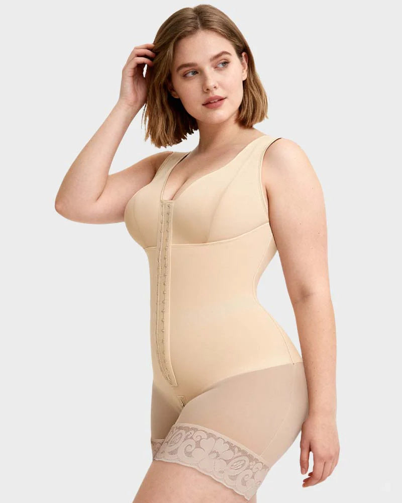 Plus Size Tummy Control Shapewear Bodysuit With Bra G22317