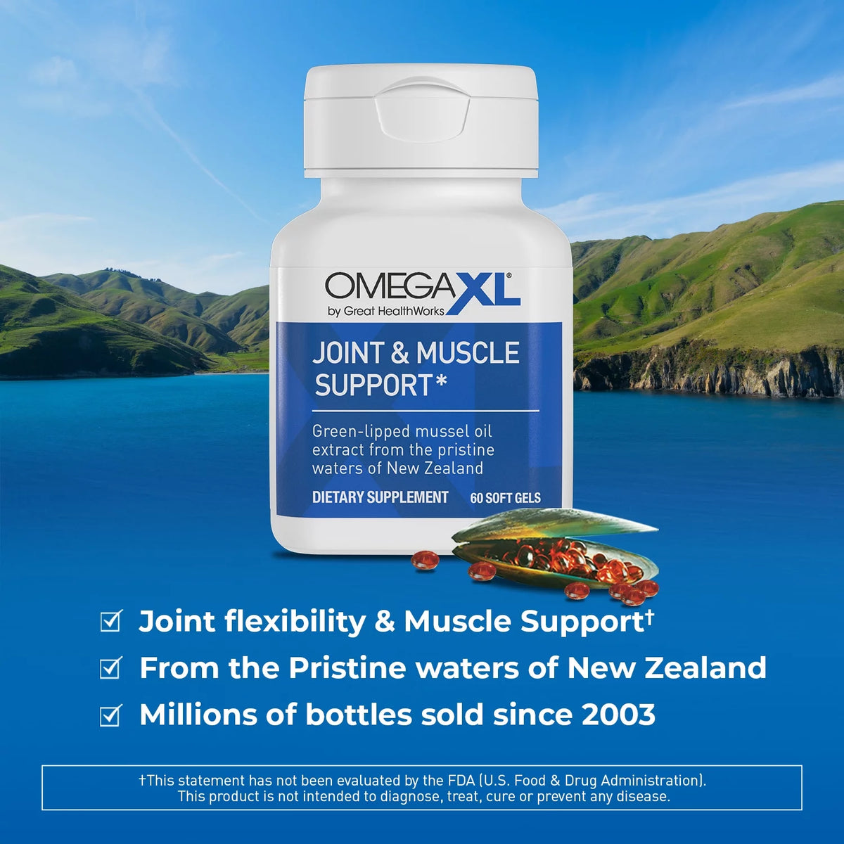 Green-Lipped Mussel Oil 60 Softgels U901
