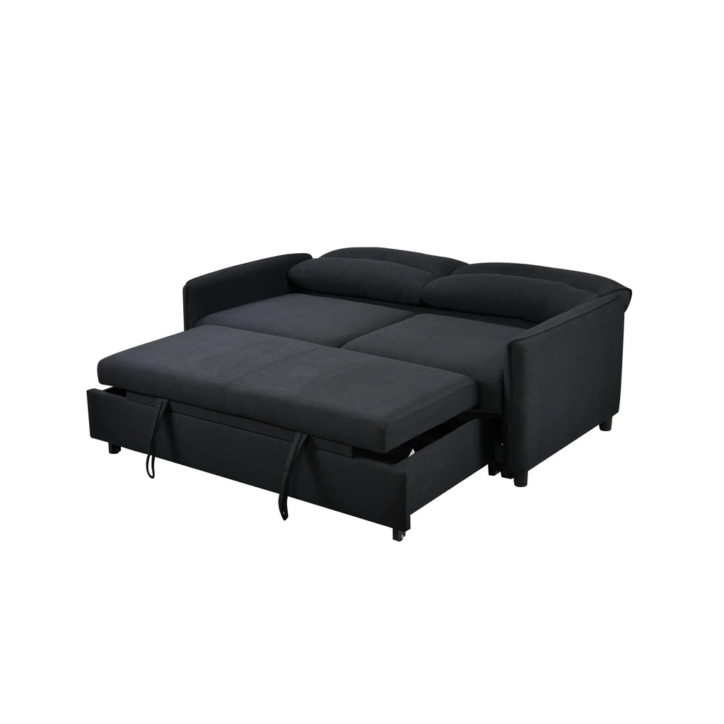 Black Convertible Sleeper Sofa Bed K52589