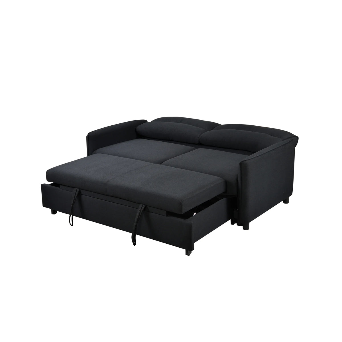 Black Convertible Sleeper Sofa Bed K52589