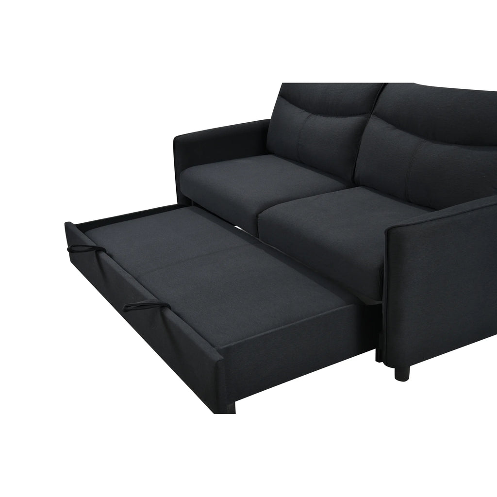 Black Convertible Sleeper Sofa Bed K52589