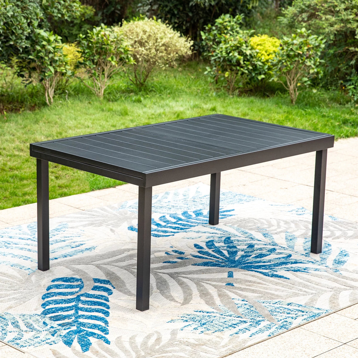 9-Piece Outdoor Patio Dining Set with Expandable Table & Swivel Sling Chairs N25912