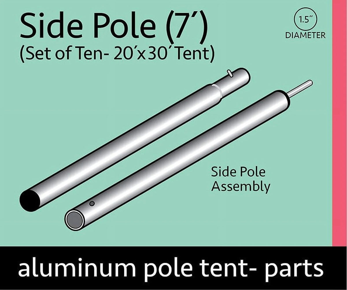20 Ft x 30 Ft Pole Tent Side Pole Set F658211