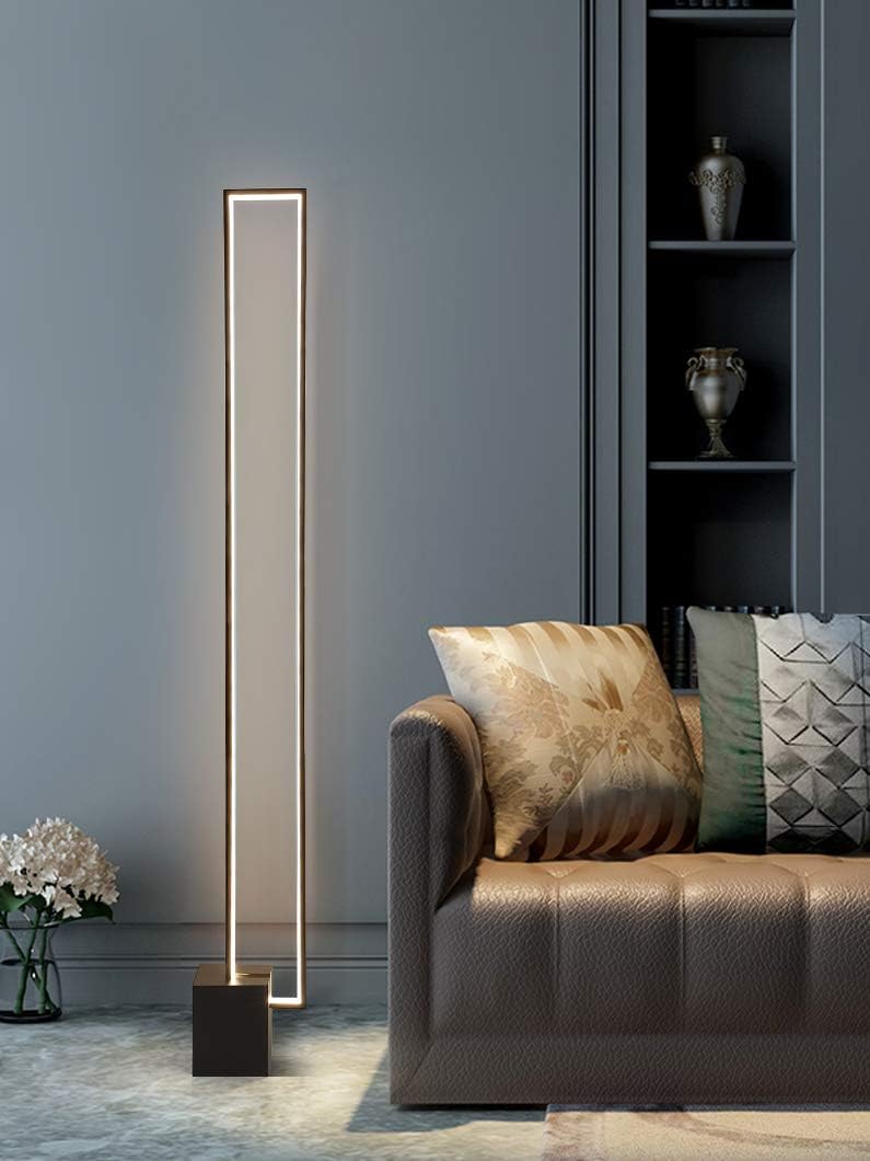 Modern LED Floor Lamp with Remote Control, Dimmable 3 Colors Temperature 3000K-4500K-6000K D952473