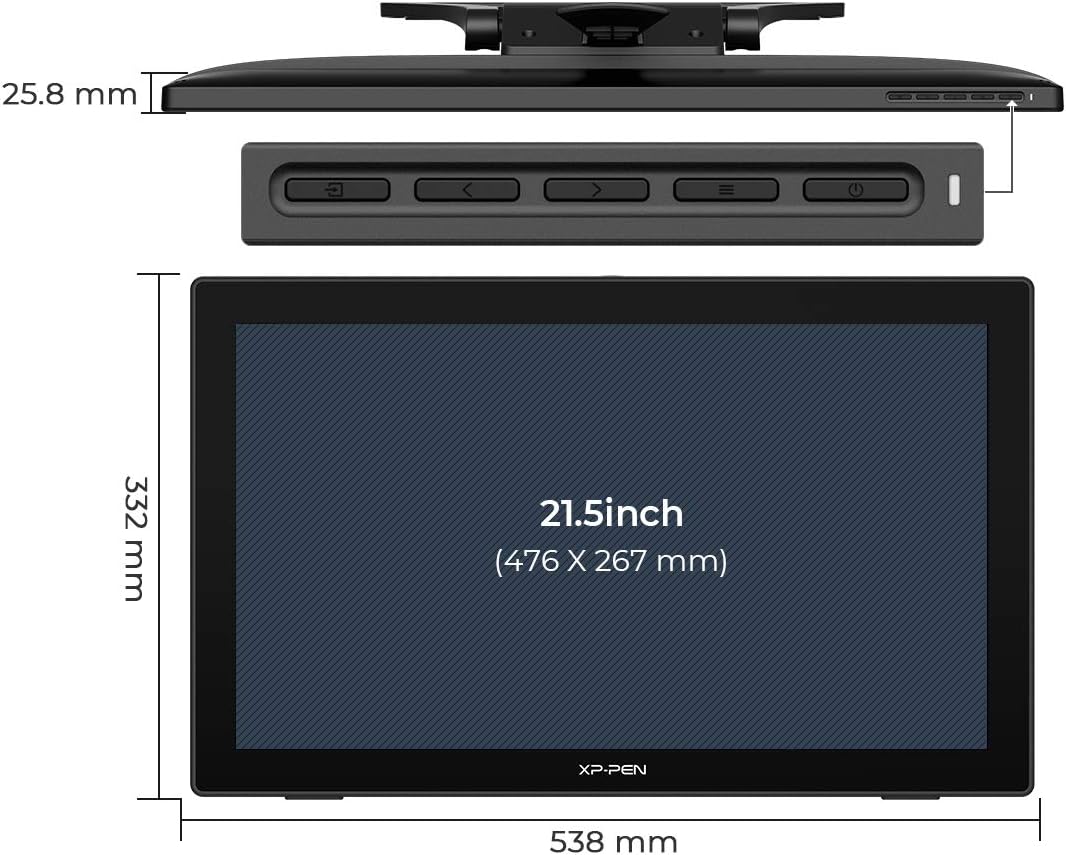 21.5in Drawing Monitor with Screen Digital Graphics Tablet W130