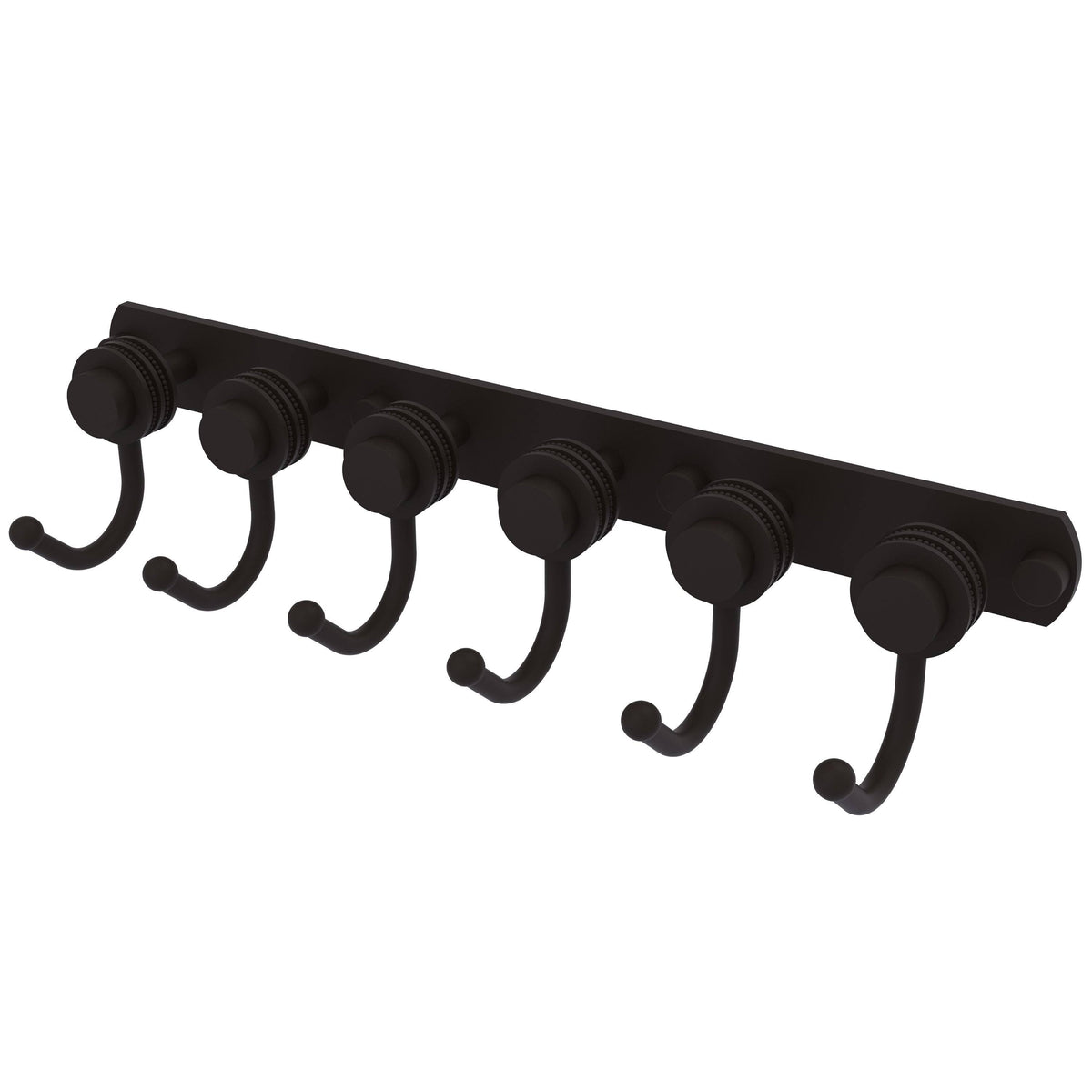 6 Position Tie and Belt Rack with Dotted Accent - Brushed Bronze Y89259