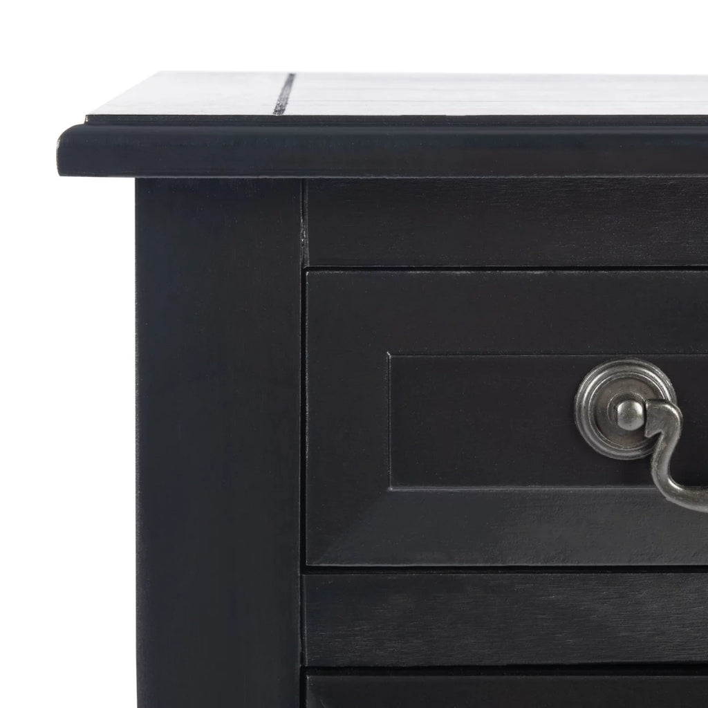 Black 3 Drawer Wood Console Table M37391