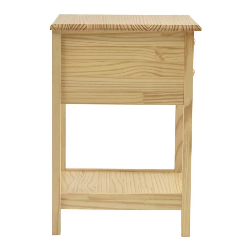 Solid Pine Wood 2 Drawer Nightstand Set of 2 Y133