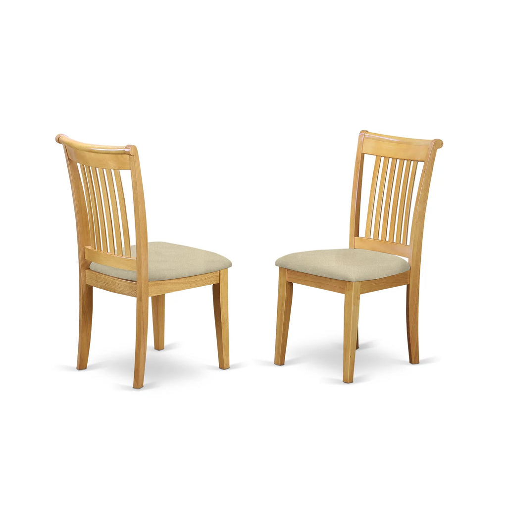 7 Piece Oak Wood Table and Dining Chairs H622