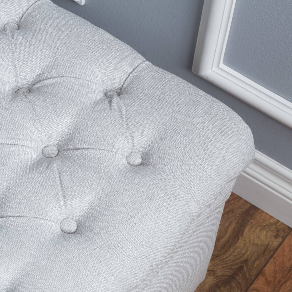 Light Gray Storage Ottoman J1802
