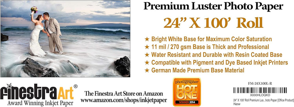 Premium Luster Inkjet Photo Paper Roll P5411