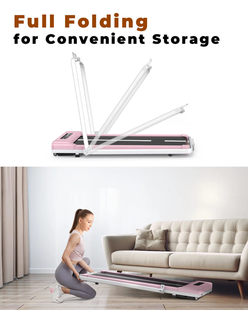 Foldable Treadmill with Bluetooth Speaker B9738