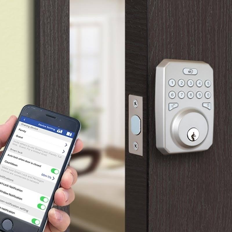 Satin Nickel Smart Lock and Deadbolt Y226404