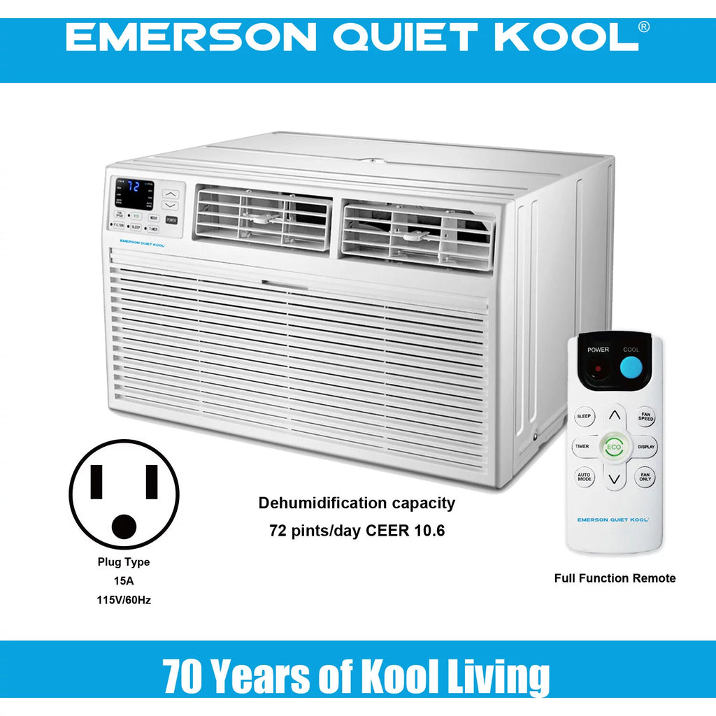 12,000 BTU 115-Volt Through-the-Wall Air Conditioner with Remote, White F292032