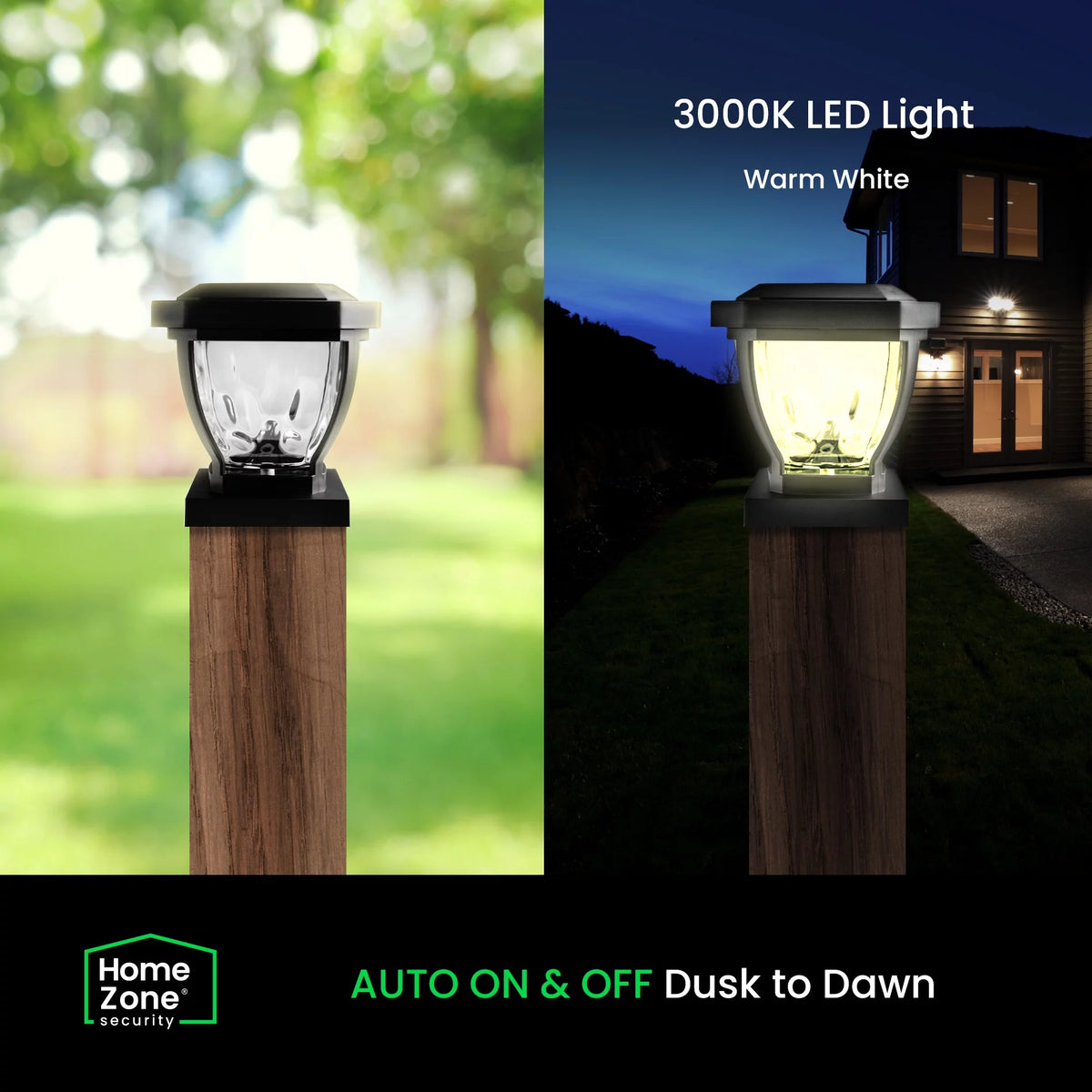 Black Solar LED Post Cap Lights, 2 Pack W840655