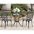 Black 3-Piece Aluminum Bistro Table Set A820650