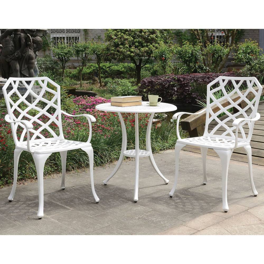 Black 3-Piece Aluminum Bistro Table Set A820650