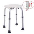 Adjustable White Bath Shower Stool Seat O533409