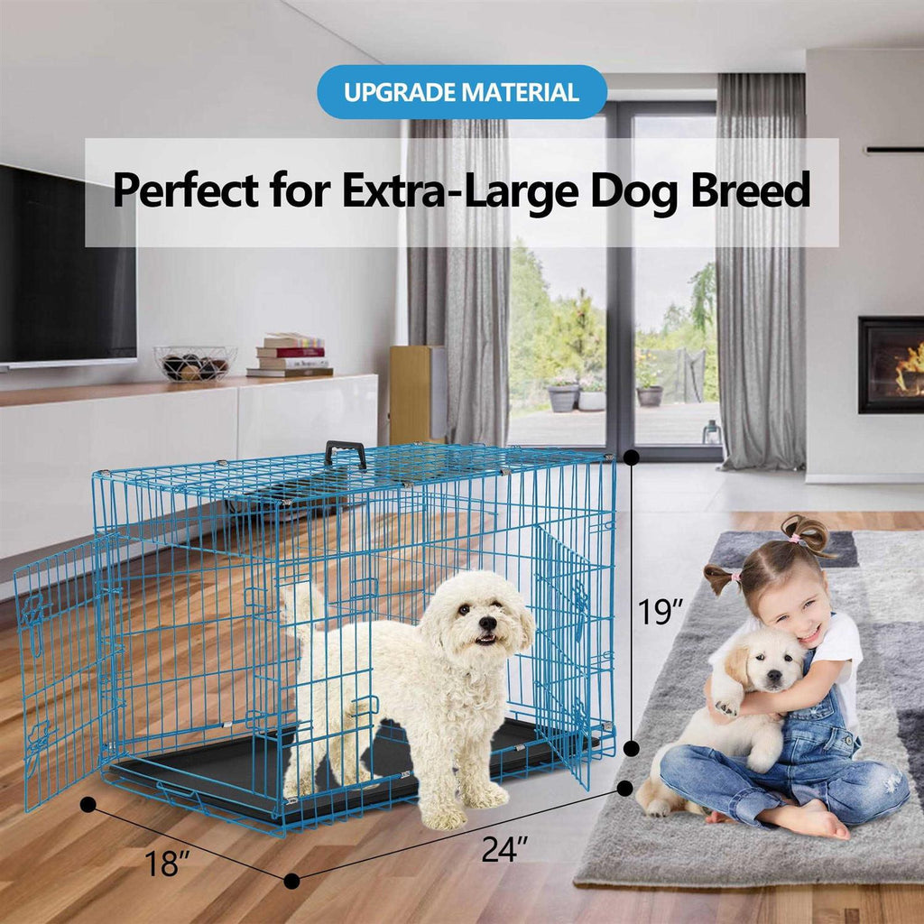 Folding Dog Cage Double Door G29493