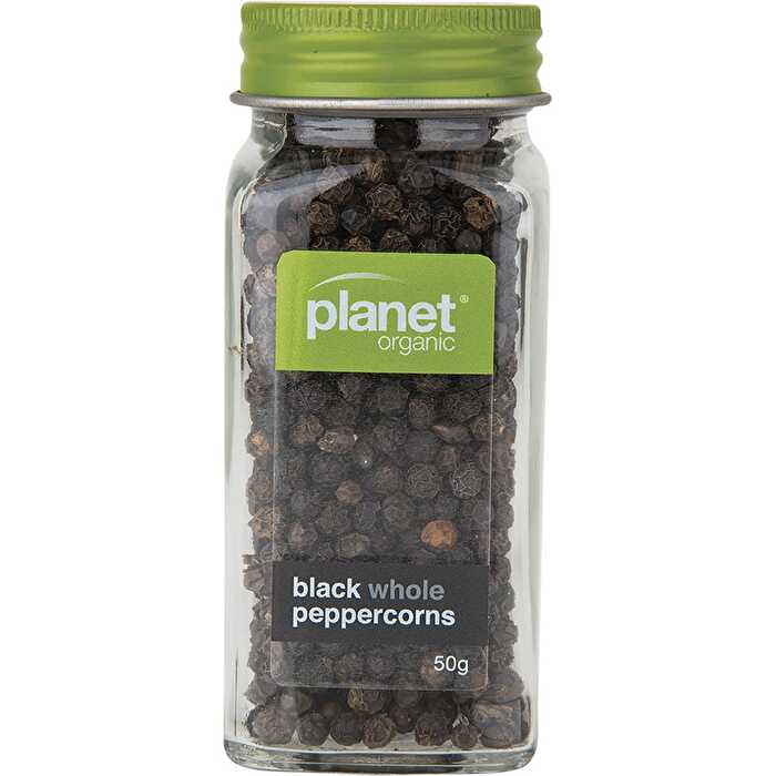Organic Whole Black Peppercorns Shaker 50g R93694
