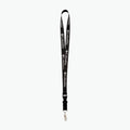 Black Polyester Lanyard with Buckle Release and Swivel Bulldog Clip R7297