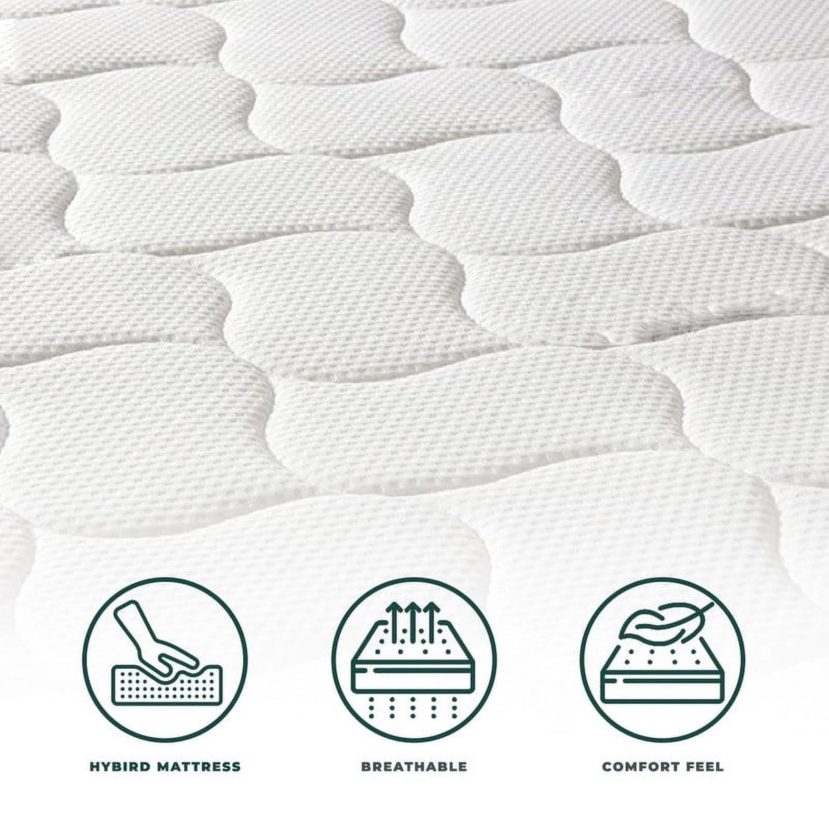 8 Inch Foam Spring Hybrid Twin Mattress C62677
