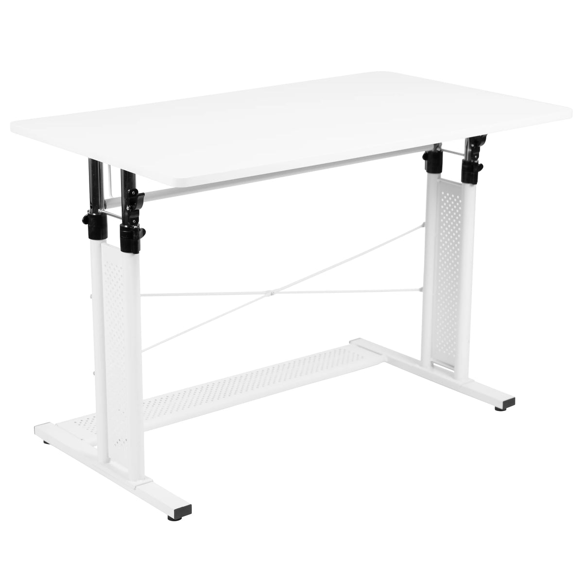 Height Adjustable Sit to Stand Home Office Desk White J528946