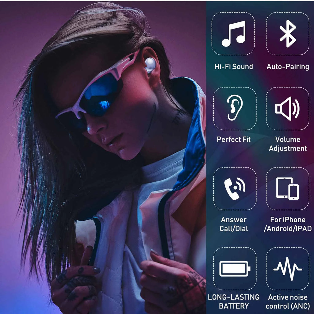 Amethyst Purple True Wireless Bluetooth Earbuds with Charging Case F91670