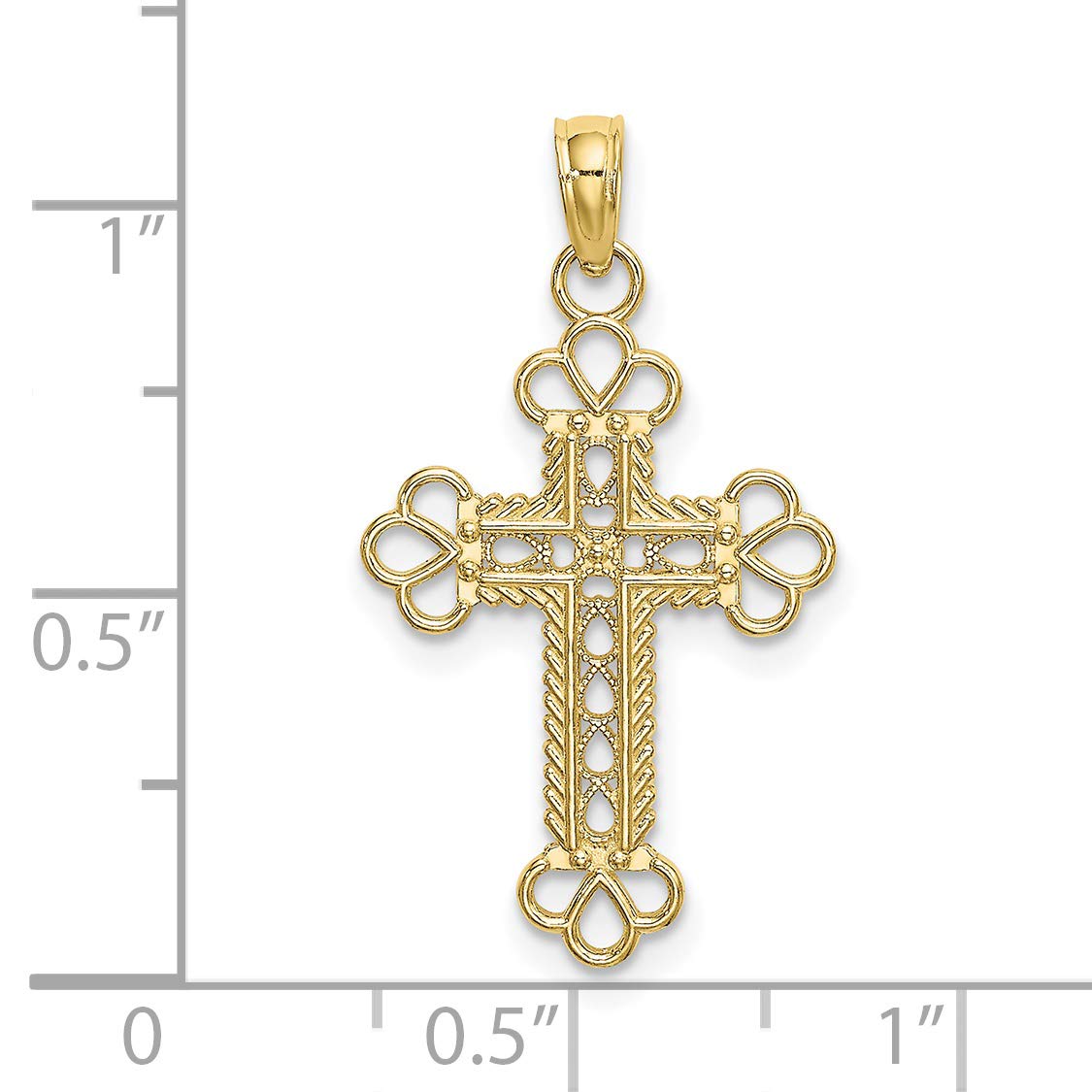 10K Yellow Gold Cross Charm Q65374