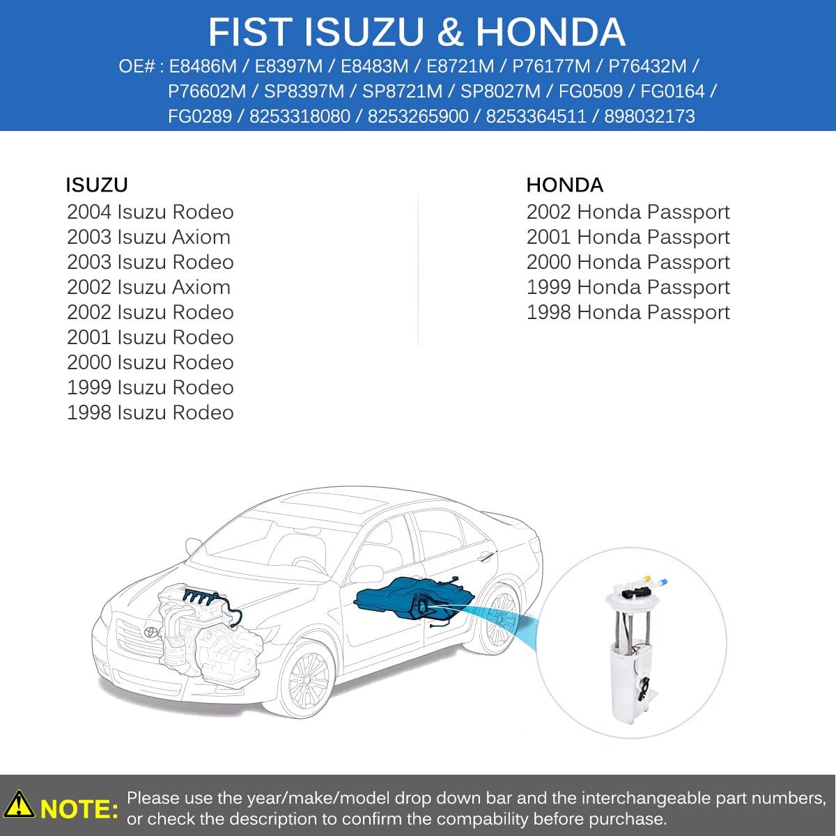 Fuel Pump Assembly with Sensor Pack of 2 V3521