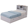 Snow White Finish Twin Size Chest Bed with 3 Drawers E42276