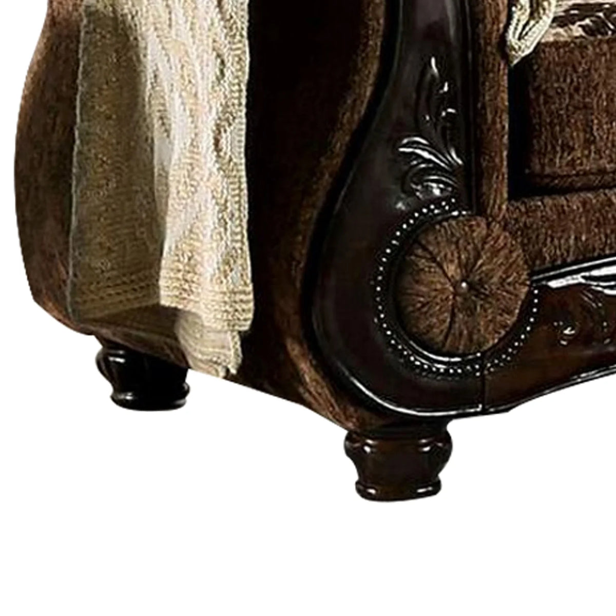 Brown Sofa with Rolled Arms R21351