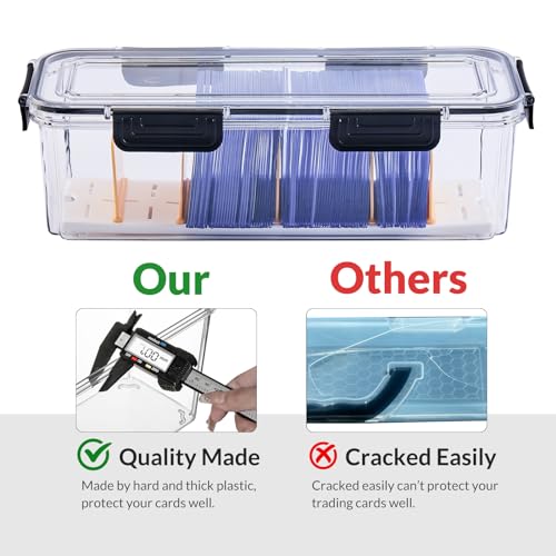 2 Pack Trading Card Storage Box with 5 Dividers W7653