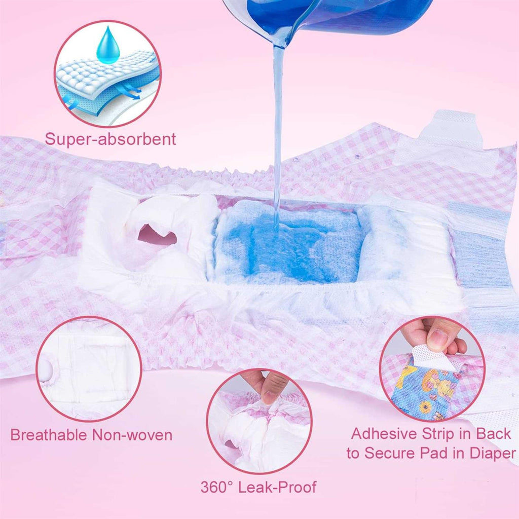 Disposable Female Dog Diapers with Adjustable Elastic Waistline W957032