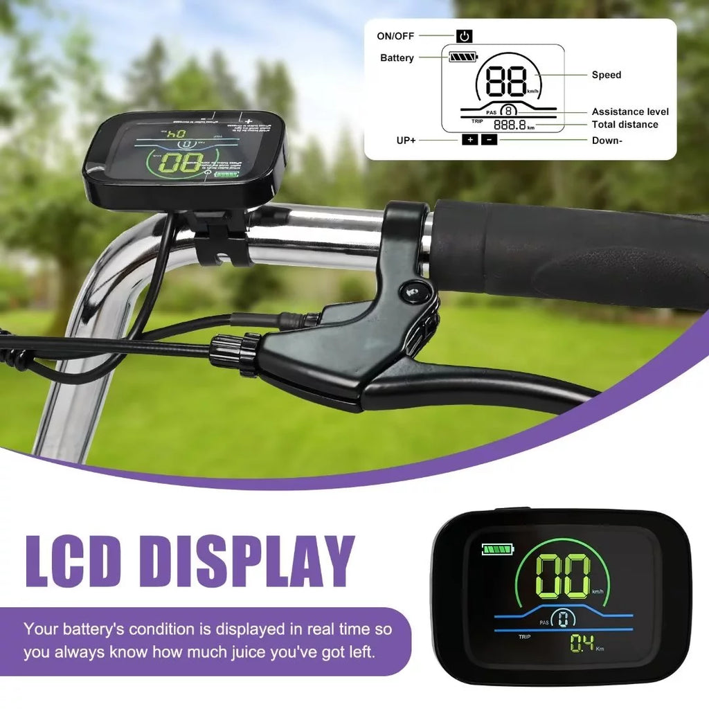 24'' 3 Wheel Electric Tricycle 500W 7-Speed A4607
